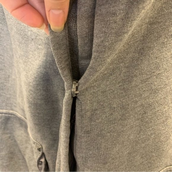 Aritzia Wilfred Roussea Zip Up Cardigan Sweater Medium Grey - Picture 9 of 12